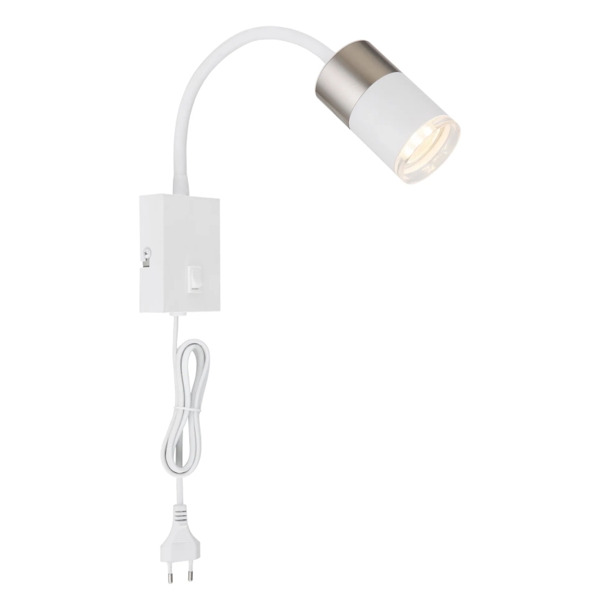 Globo - Vægspot 1xGU10/25W/230V hvid/mat krom
