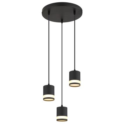Globo - LED pendel 3xGX53/7W/230V 3000K sort