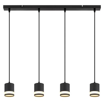 Globo - LED pendel 4xGX53/7W/230V 3000K sort