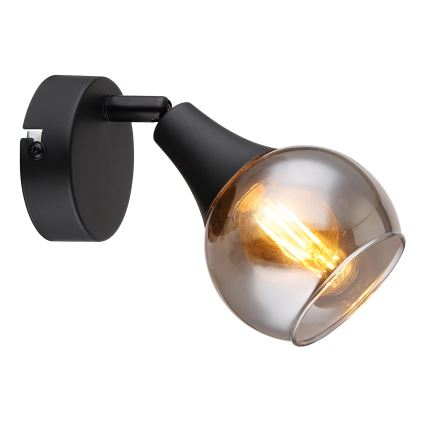 Globo - Vægspot 1xE14/40W/230V sort