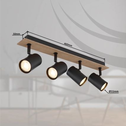 Globo - Spotlampe 4xGU10/35W/230V