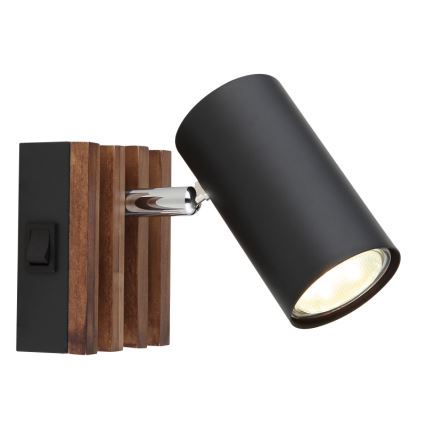 Globo - Vægspot 1xGU10/25W/230V sort