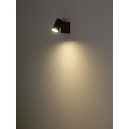Globo - Vægspot 1xGU10/25W/230V sort