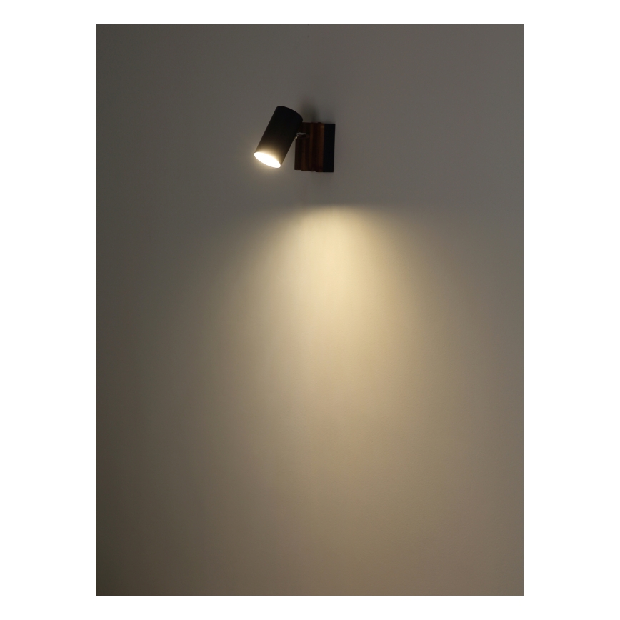 Globo - Vægspot 1xGU10/25W/230V sort