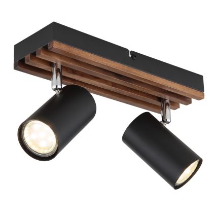 Globo - Spotlampe 2xGU10/25W/230V sort