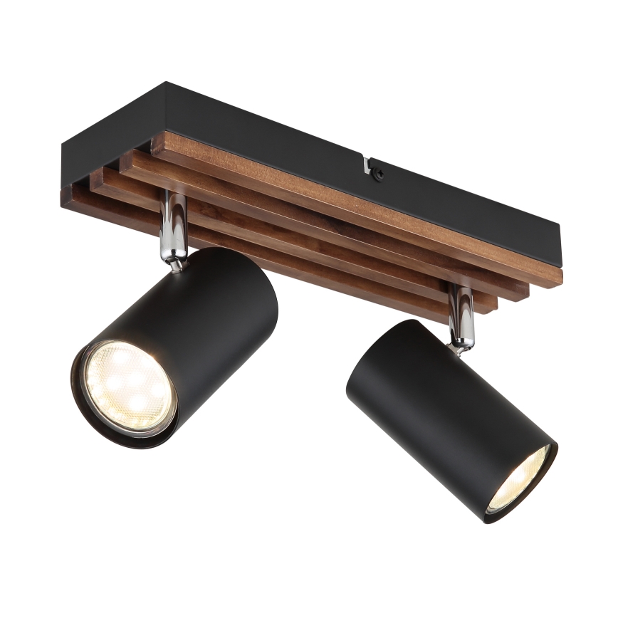 Globo - Spotlampe 2xGU10/25W/230V sort