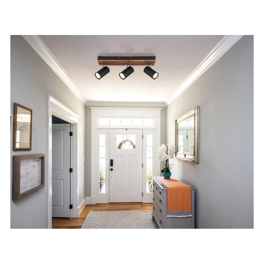 Globo - Spotlampe 3xGU10/25W/230V sort