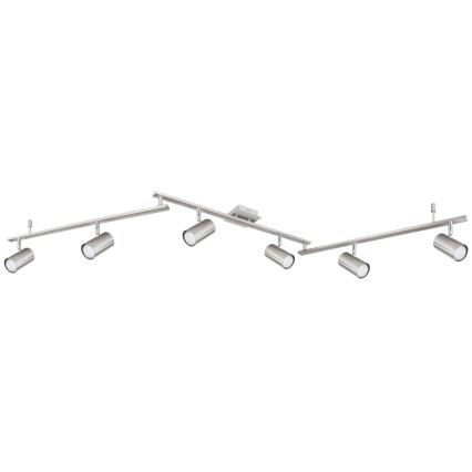 Globo - Spotlampe 6xGU10/35W/230V mat krom