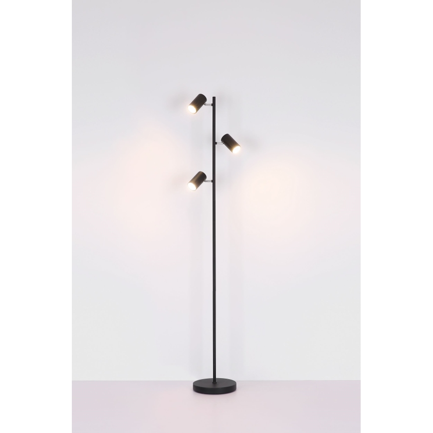 Globo - Gulvlampe 3xGU10/5W/230V sort