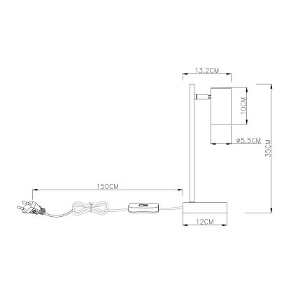 Globo - Bordlampe 1xGU10/5W/230V sort