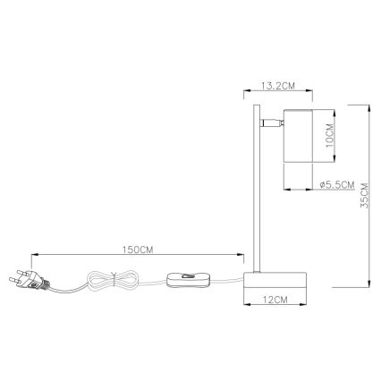 Globo - Bordlampe 1xGU10/5W/230V grå/brun