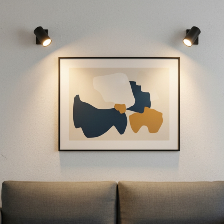 Globo - Vægspot 1xGU10/25W/230V sort