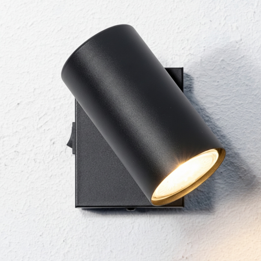 Globo - Vægspot 1xGU10/25W/230V sort