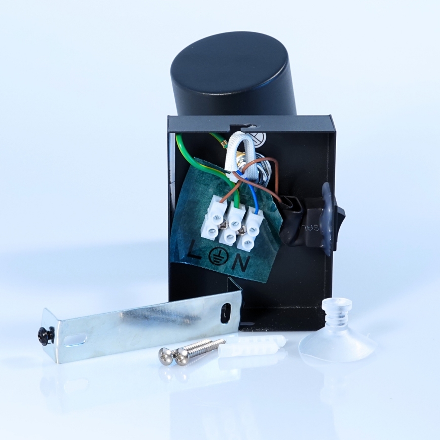 Globo - Vægspot 1xGU10/25W/230V sort