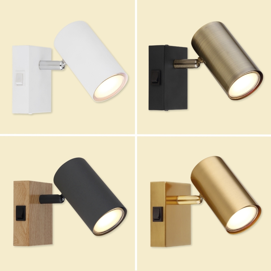 Globo - Vægspot 1xGU10/25W/230V sort