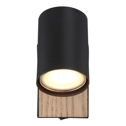 Globo - Vægspot 1xGU10/25W/230V sort/brun