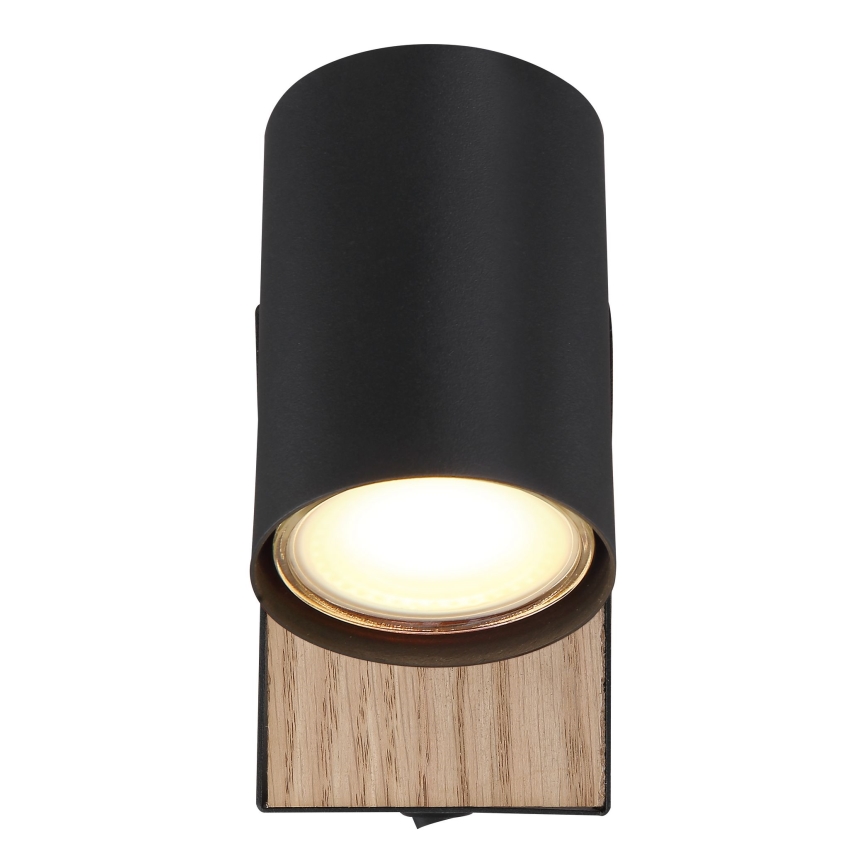 Globo - Vægspot 1xGU10/25W/230V sort/brun