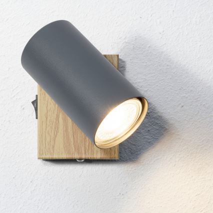 Globo - Vægspot 1xGU10/25W/230V grå/brun