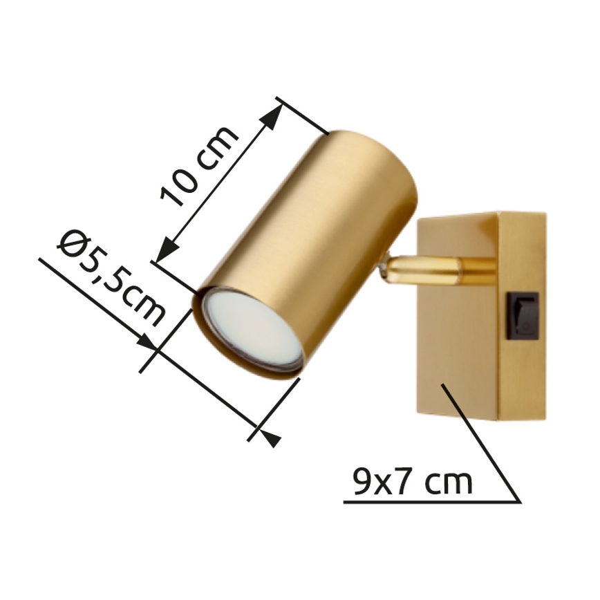 Globo - Vægspot 1xGU10/25W/230V guldfarvet