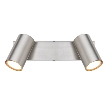 Globo - Spotlampe 2xGU10/25W/230V mat krom