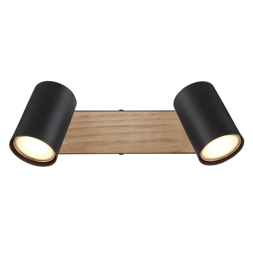 Globo - Spotlampe 2xGU10/35W/230V sort/brun