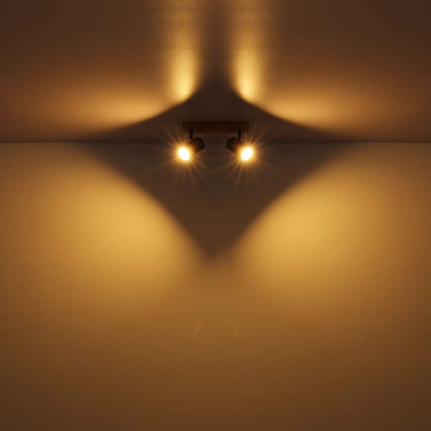 Globo - Spotlampe 2xGU10/35W/230V grå/brun