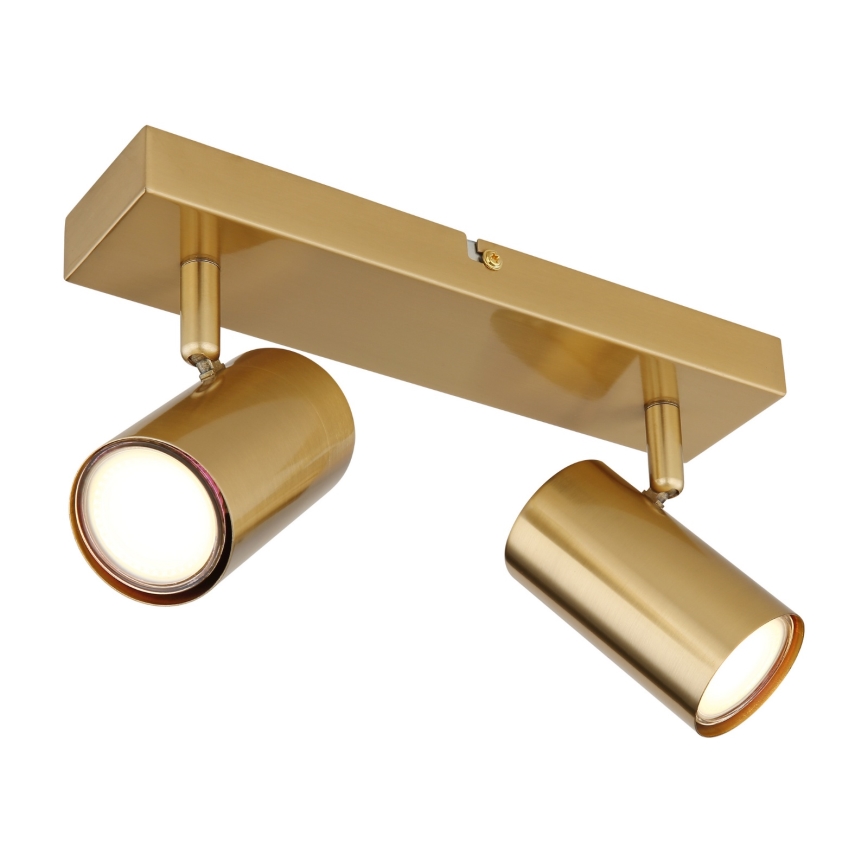 Globo - Spotlampe 2xGU10/35W/230V guldfarvet