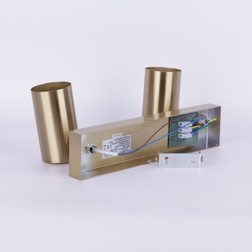 Globo - Spotlampe 2xGU10/35W/230V guldfarvet