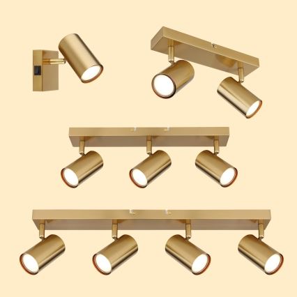 Globo - Spotlampe 2xGU10/35W/230V guldfarvet