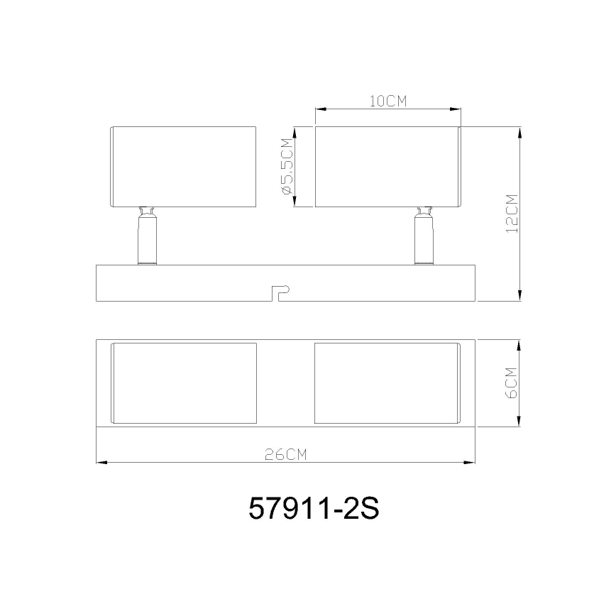 Globo - Spotlampe 2xGU10/25W/230V