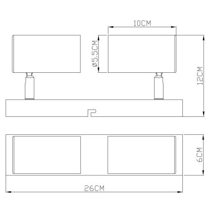 Globo - Spotlampe 2xGU10/35W/230V hvid