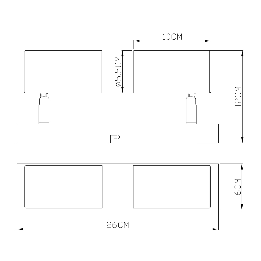 Globo - Spotlampe 2xGU10/35W/230V hvid