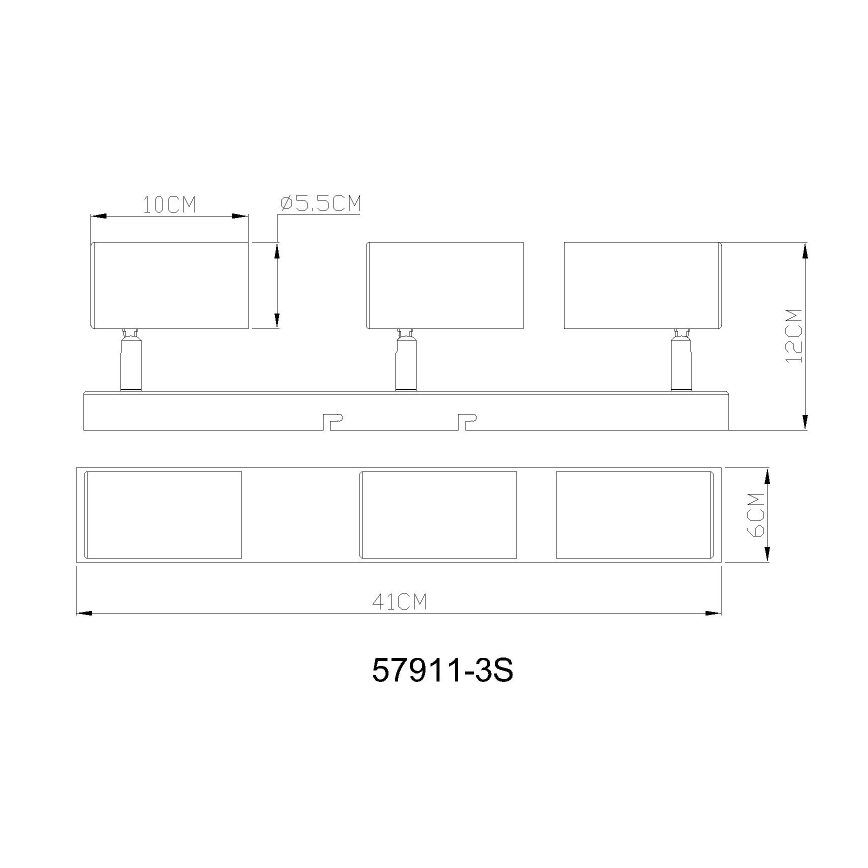 Globo - Spotlampe 3x GU10/35W/230V
