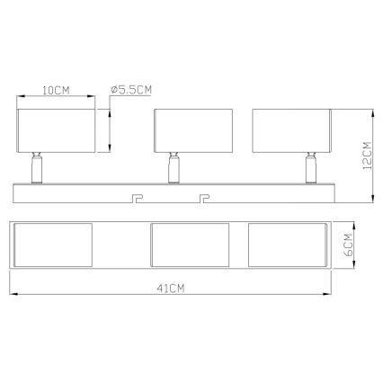 Globo - Spotlampe 3xGU10/35W/230V hvid