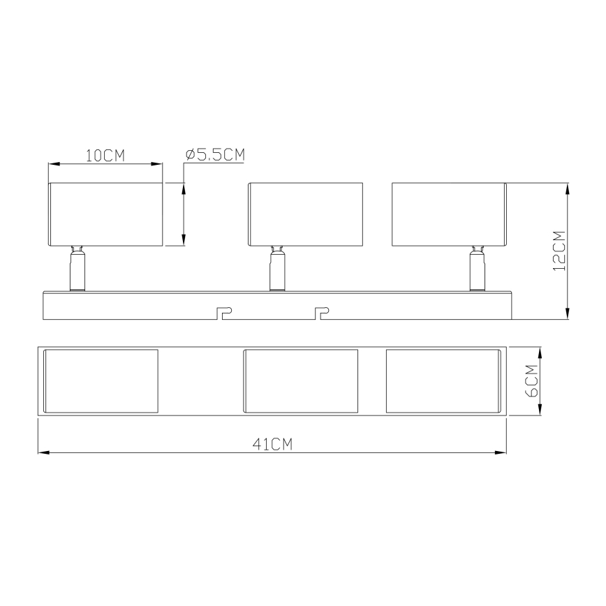 Globo - Spotlampe 3xGU10/35W/230V hvid