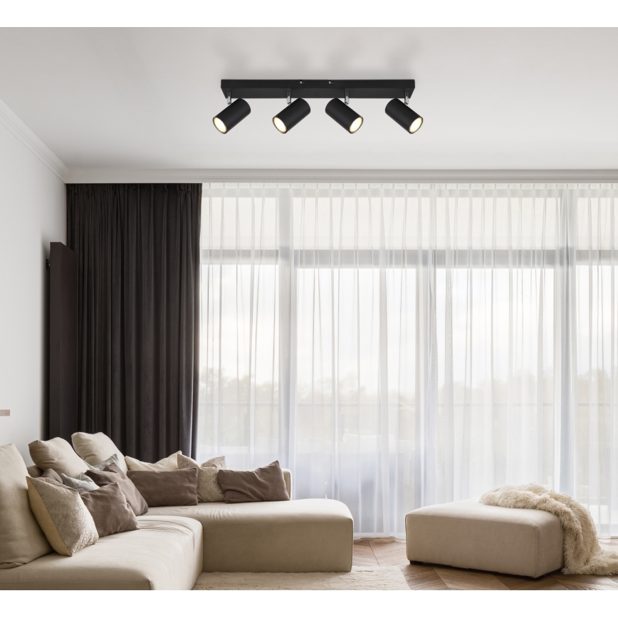 Globo - Spotlampe 4xGU10/35W/230V sort