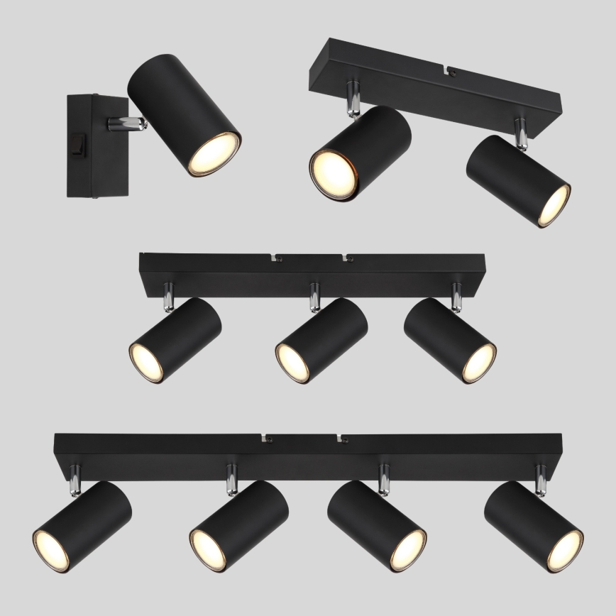 Globo - Spotlampe 4xGU10/35W/230V sort