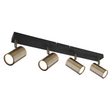 Globo - Spotlampe 4xGU10/35W/230V sort/messing