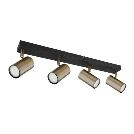 Globo - Spotlampe 4xGU10/35W/230V sort/messing