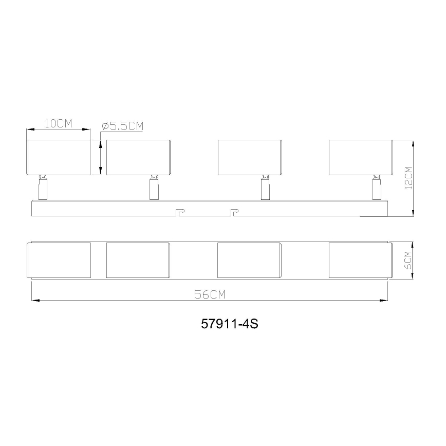 Globo - Spotlampe 4xGU10/25W/230V