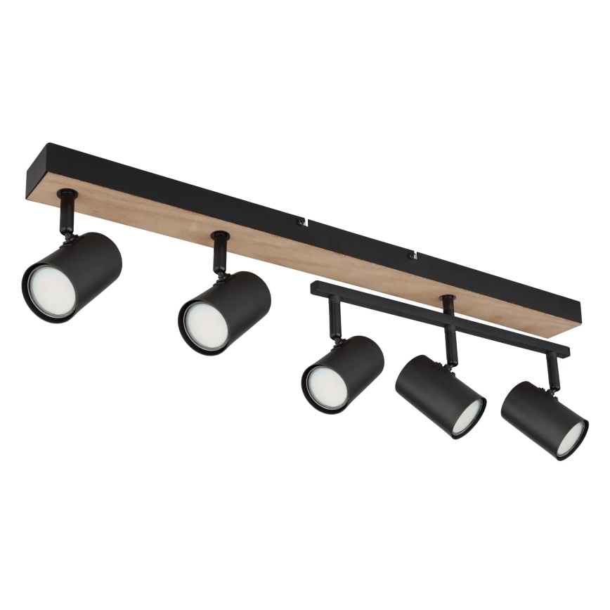 Globo - Spotlampe 5xGU10/35W/230V sort/brun