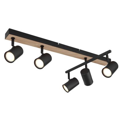 Globo - Spotlampe 5xGU10/35W/230V sort/brun