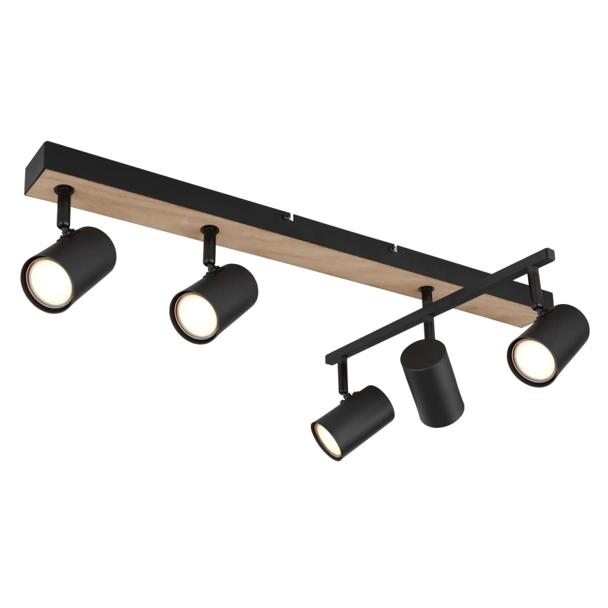 Globo - Spotlampe 5xGU10/35W/230V sort/brun