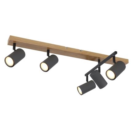 Globo - Spotlampe 5xGU10/35W/230V brun/sort