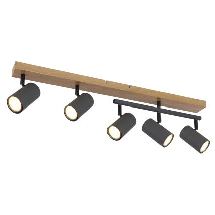 Globo - Spotlampe 5xGU10/35W/230V brun/sort