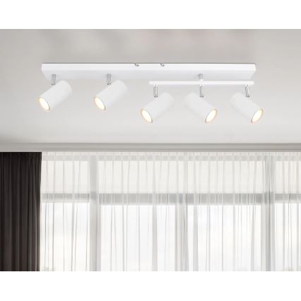 Globo - Spotlampe 5xGU10/35W/230V hvid