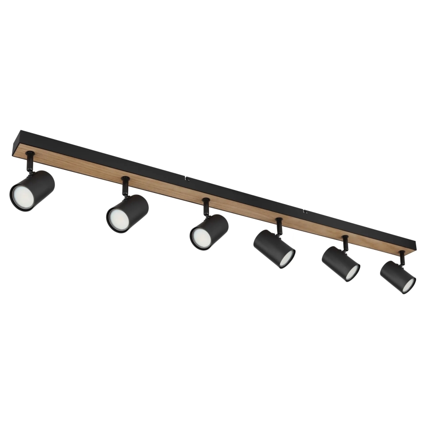 Globo - Spotlampe 6xGU10/35W/230V sort/brun