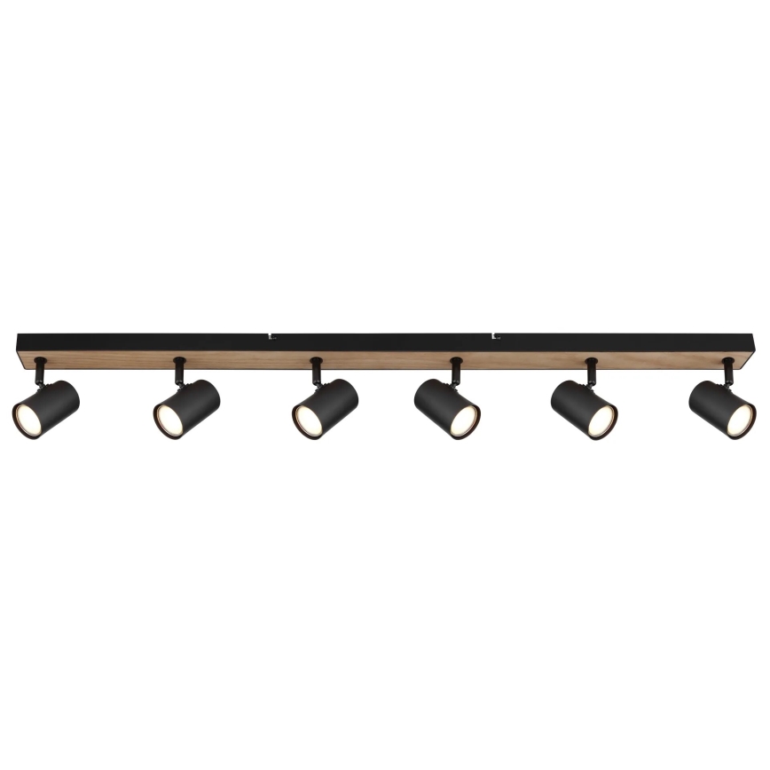 Globo - Spotlampe 6xGU10/35W/230V sort/brun