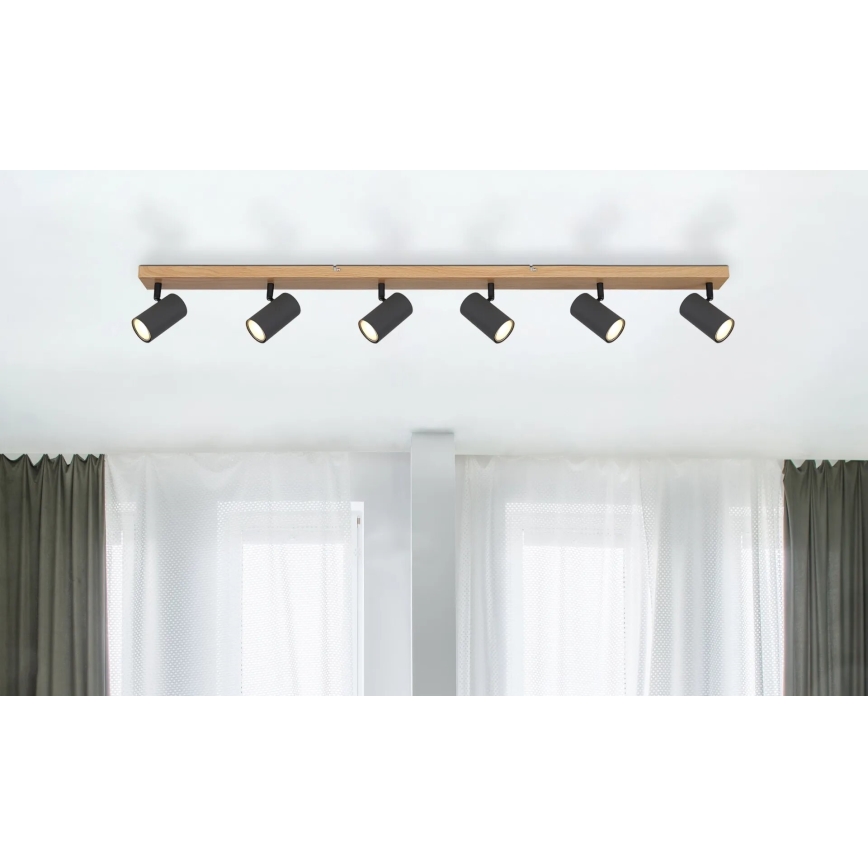 Globo - Spotlampe 6xGU10/35W/230V brun/sort