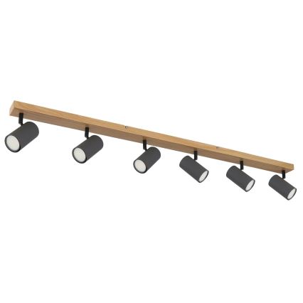 Globo - Spotlampe 6xGU10/35W/230V brun/sort